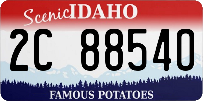 ID license plate 2C8854O