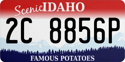 ID license plate 2C8856P