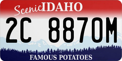 ID license plate 2C8870M