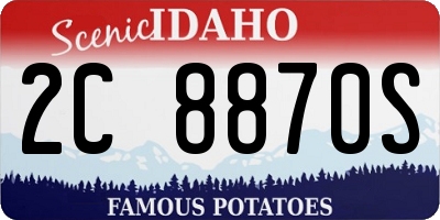 ID license plate 2C8870S