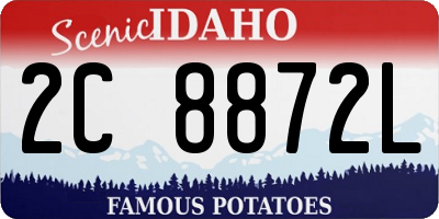 ID license plate 2C8872L