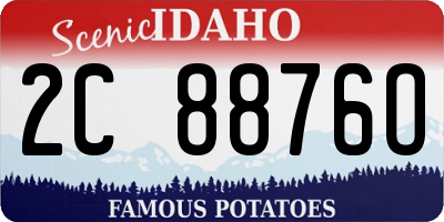 ID license plate 2C8876O