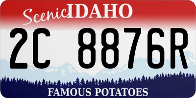 ID license plate 2C8876R