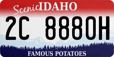 ID license plate 2C8880H