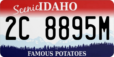ID license plate 2C8895M
