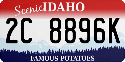 ID license plate 2C8896K