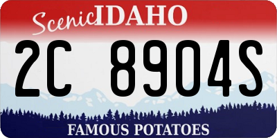 ID license plate 2C8904S