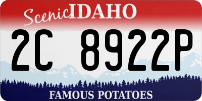 ID license plate 2C8922P