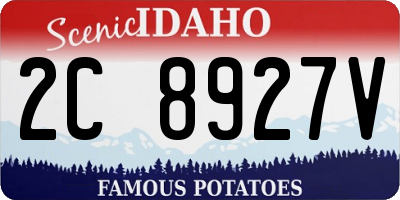 ID license plate 2C8927V