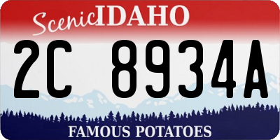 ID license plate 2C8934A