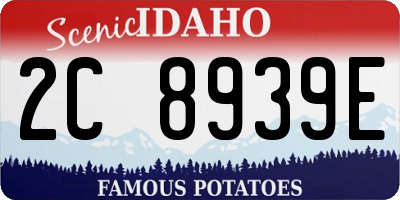 ID license plate 2C8939E