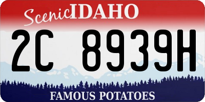 ID license plate 2C8939H