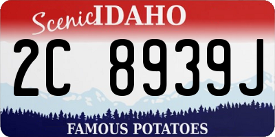 ID license plate 2C8939J