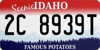ID license plate 2C8939T