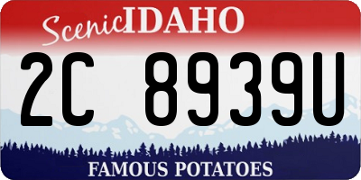 ID license plate 2C8939U