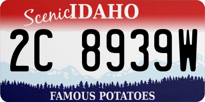 ID license plate 2C8939W