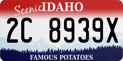 ID license plate 2C8939X
