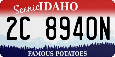 ID license plate 2C8940N