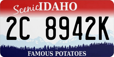 ID license plate 2C8942K