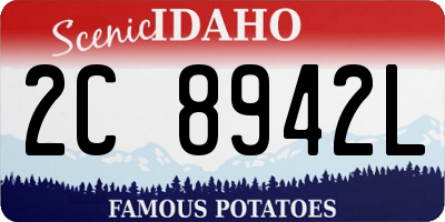 ID license plate 2C8942L