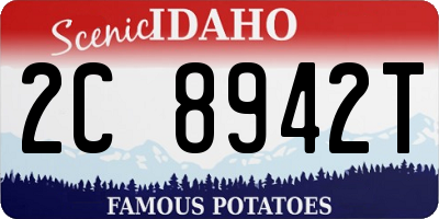 ID license plate 2C8942T
