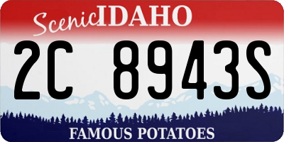 ID license plate 2C8943S