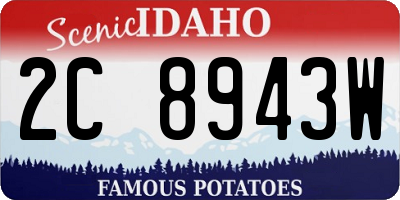 ID license plate 2C8943W