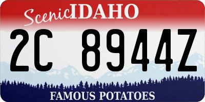 ID license plate 2C8944Z