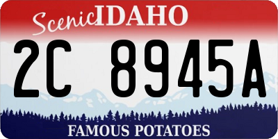 ID license plate 2C8945A