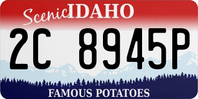 ID license plate 2C8945P