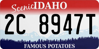 ID license plate 2C8947T