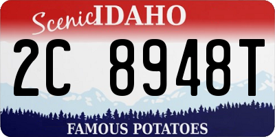 ID license plate 2C8948T