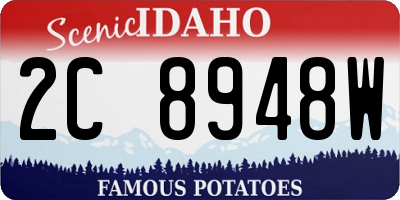 ID license plate 2C8948W
