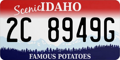 ID license plate 2C8949G