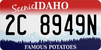 ID license plate 2C8949N