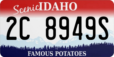 ID license plate 2C8949S