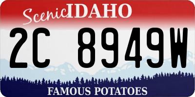 ID license plate 2C8949W
