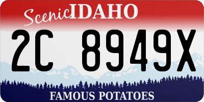 ID license plate 2C8949X