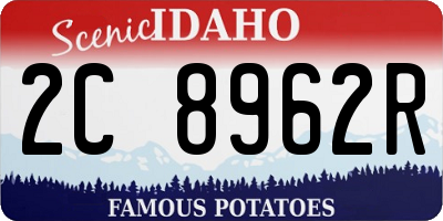 ID license plate 2C8962R