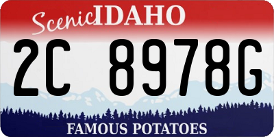 ID license plate 2C8978G