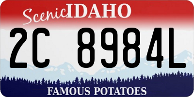 ID license plate 2C8984L