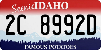 ID license plate 2C8992D