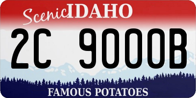 ID license plate 2C9000B