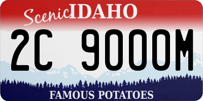 ID license plate 2C9000M