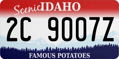 ID license plate 2C9007Z