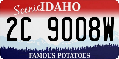 ID license plate 2C9008W