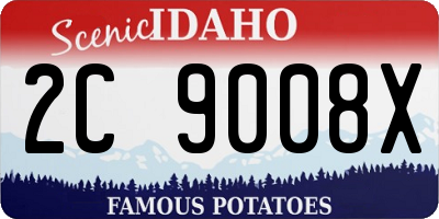 ID license plate 2C9008X
