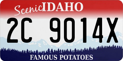 ID license plate 2C9014X