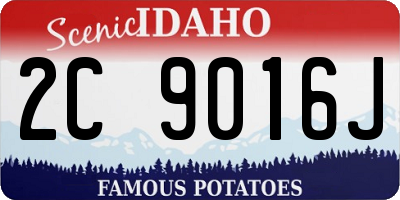 ID license plate 2C9016J
