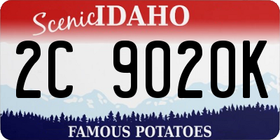 ID license plate 2C9020K